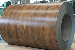 Wood grain color coated aluminum sheet roll